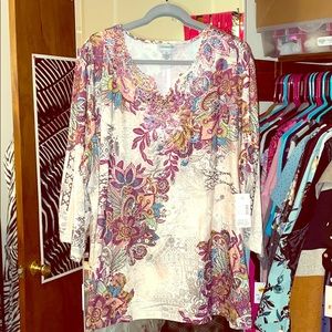 Floral & Sequin Dress Top